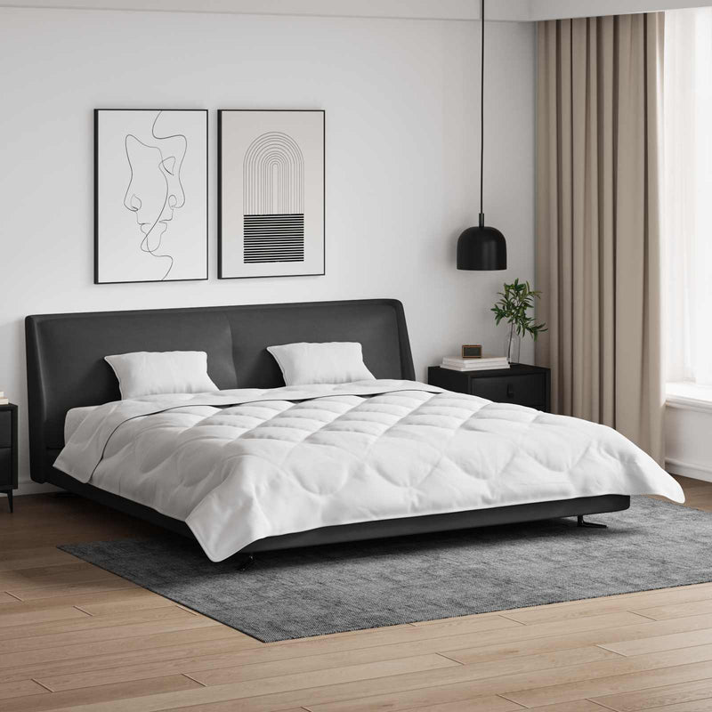 Afbeelding laden in galerijviewer, Vidaxl zomer dekbed met kussen 3 pcs wit microfibre
