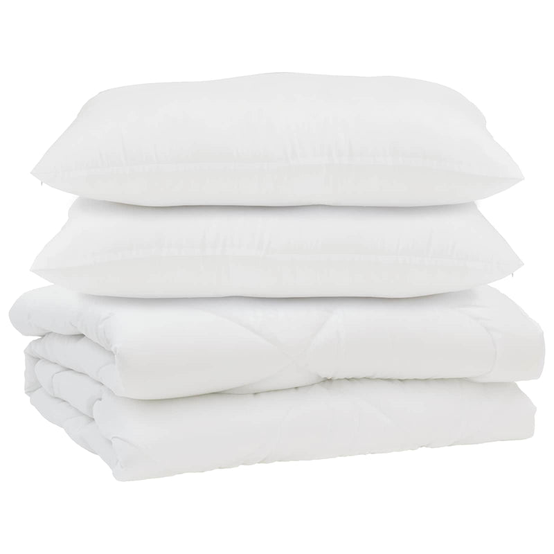 Afbeelding laden in galerijviewer, Vidaxl dekbed met kussen 3 pcs wit microfibre
