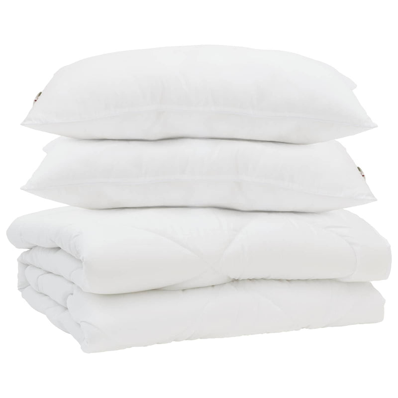 Afbeelding laden in galerijviewer, Vidaxl dekbed met kussen 3 pcs wit microfibre
