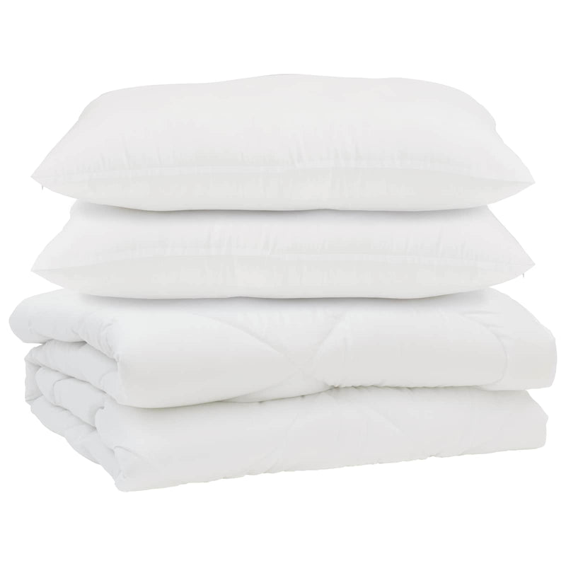 Afbeelding laden in galerijviewer, Vidaxl dekbed met kussen 3 pcs wit microfibre
