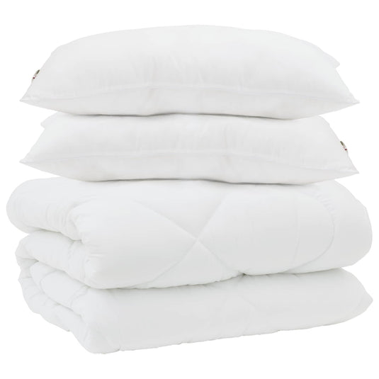 Vidaxl winter dekbed met kussen 3 pcs wit microvezel