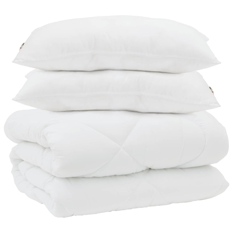 Afbeelding laden in galerijviewer, Vidaxl winter dekbed met kussen 3 pcs wit microvezel
