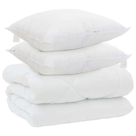 Vidaxl winter dekbed met kussen 3 pcs wit microvezel
