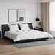 Vidaxl dekbed met kussens 3 pcs wit microfiber en dons feather