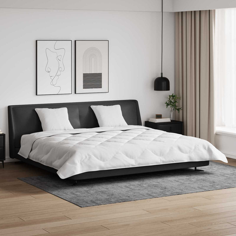 Afbeelding laden in galerijviewer, Vidaxl dekbed met kussens 3 pcs wit microfiber en dons feather
