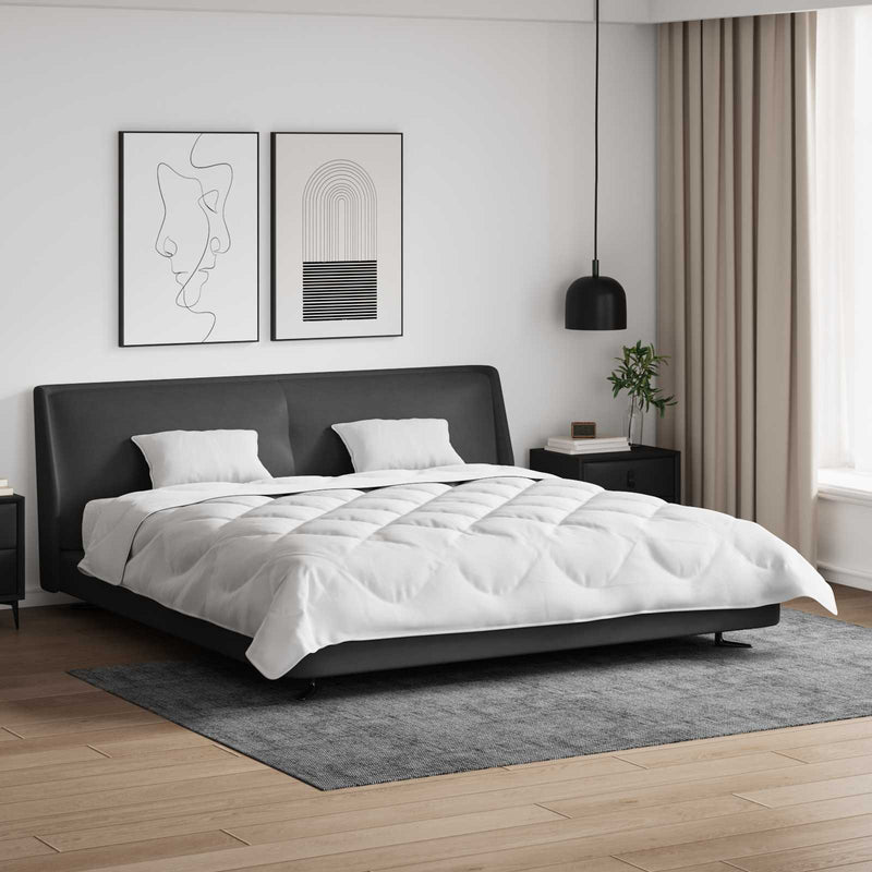 Afbeelding laden in galerijviewer, Vidaxl dekbed set met kussen 3 pcs wit microfiber en dons feather
