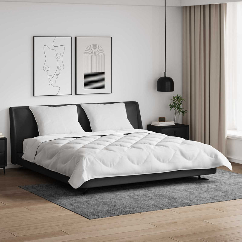 Afbeelding laden in galerijviewer, Vidaxl dekbed set met kussen 3 pcs wit microfiber en dons feather
