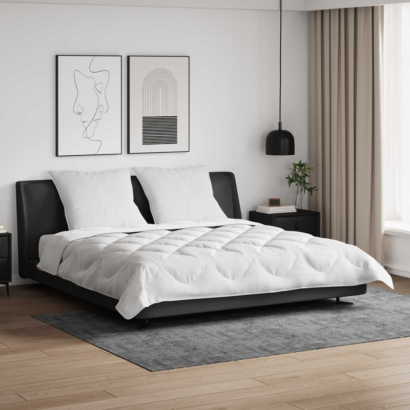 Afbeelding laden in galerijviewer, Vidaxl dekbed set met kussen 3 pcs wit microfiber en dons feather
