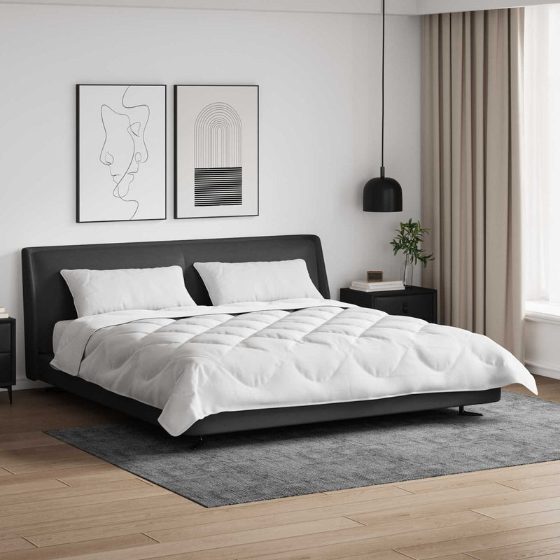 Afbeelding laden in galerijviewer, Vidaxl dekbed set met kussen 3 pcs wit microfiber en dons feather
