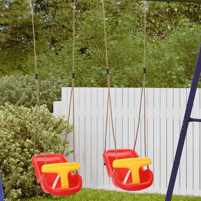 Afbeelding laden in galerijviewer, Vidaxl babyschommel 2 pcs rood 36 x 43 x 42 cm kunststof
