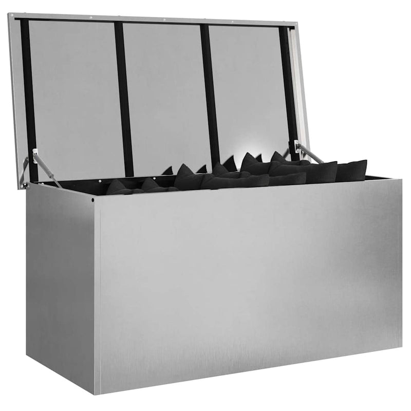Afbeelding laden in galerijviewer, Vidaxl buitenopslagdoos zilver 100 x 50,5 x 50 cm staal
