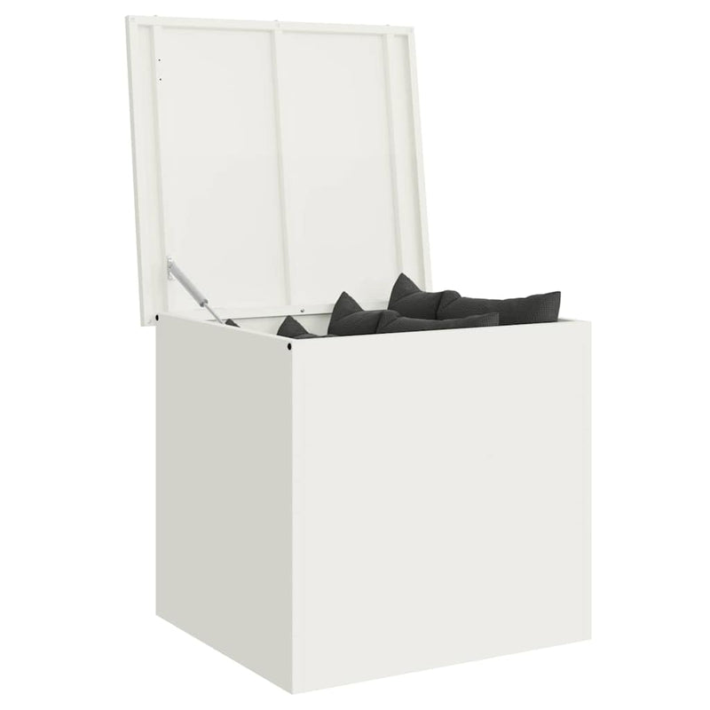 Afbeelding laden in galerijviewer, Vidaxl buitenopslagdoos wit 55 x 50,5 x 50 cm staal
