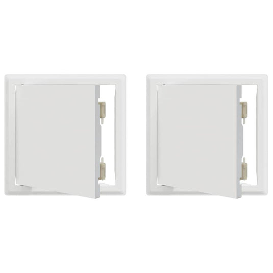 Vidaxl toegangs paneel 2 pcs wit 23 x 23 x 3 cm staal