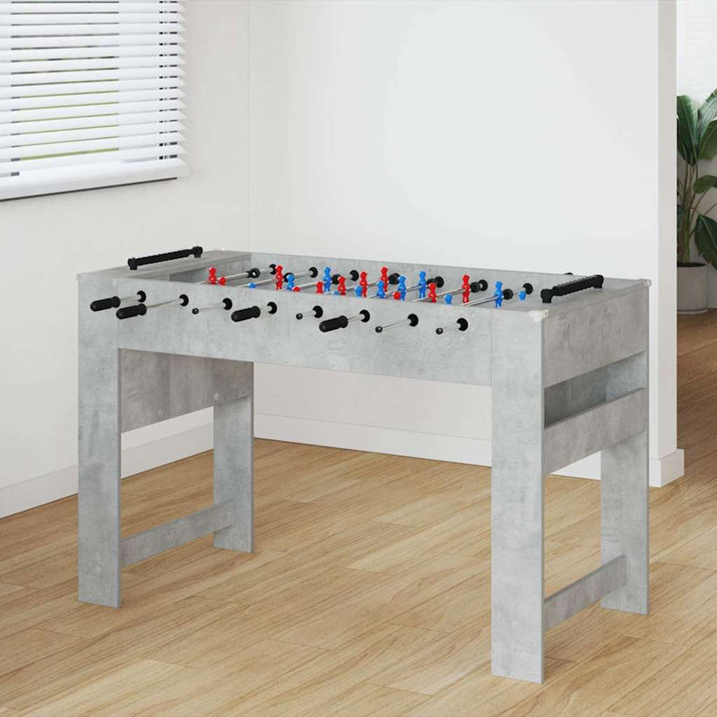 Afbeelding laden in galerijviewer, Vidaxl voetbaltafel beton grijs 125 x 60,5 x 80 cm bewerkt hout
