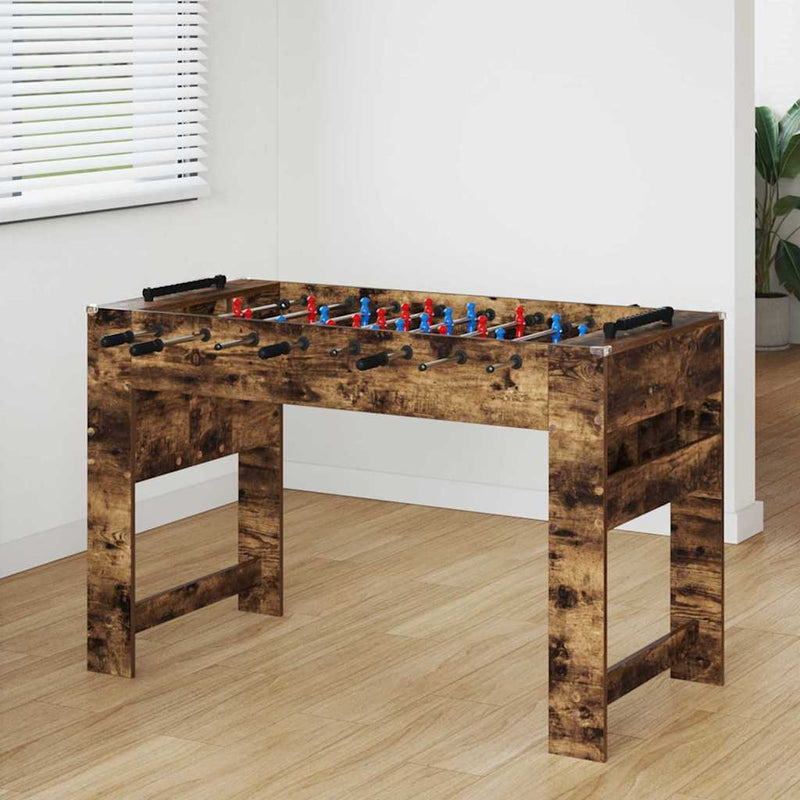 Afbeelding laden in galerijviewer, Vidaxl voetbaltafel gerookt eiken 125 x 60,5 x 80 cm bewerkt hout
