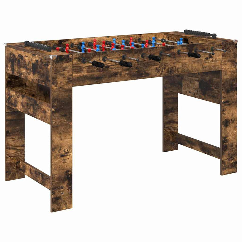 Afbeelding laden in galerijviewer, Vidaxl voetbaltafel gerookt eiken 125 x 60,5 x 80 cm bewerkt hout
