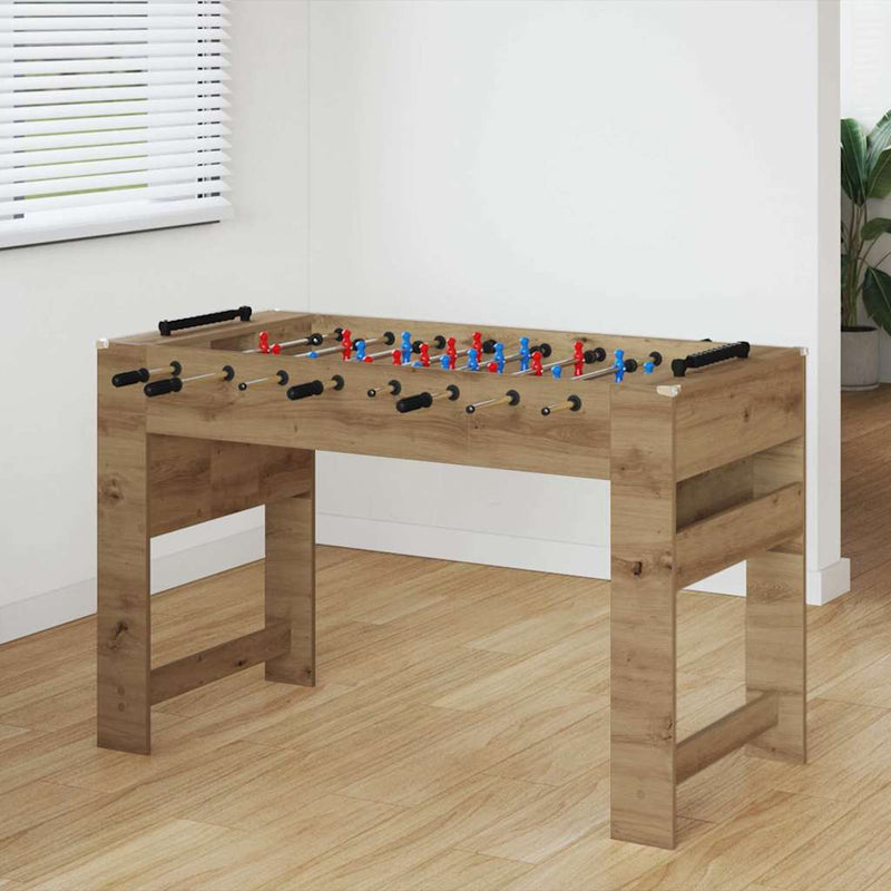 Afbeelding laden in galerijviewer, Vidaxl voetbaltafel artisan eiken 125 x 60,5 x 80 cm bewerkt hout
