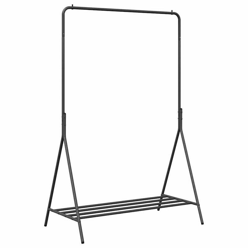 Afbeelding laden in galerijviewer, Vidaxl kledingrek met opslag zwart 100 x 56 x 154 cm staal
