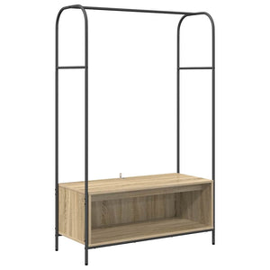 Vidaxl kledingrek bruin eiken 100 x 44 x 160 cm bewerkt hout