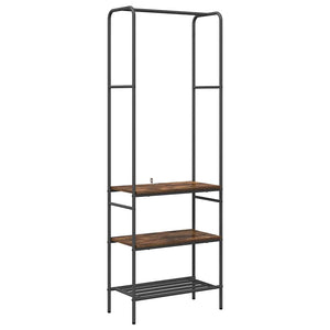 Vidaxl kledingrek gerookt eiken 60 x 30 x 171 cm bewerkt hout
