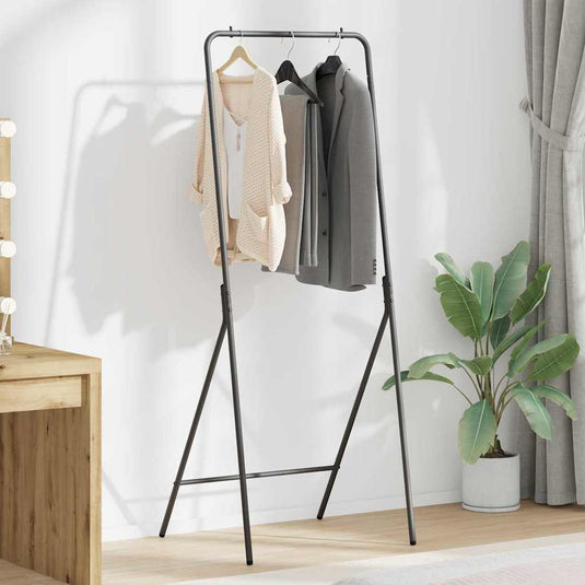 Vidaxl kledingrek zwart 60 x 53 x 155 cm staal