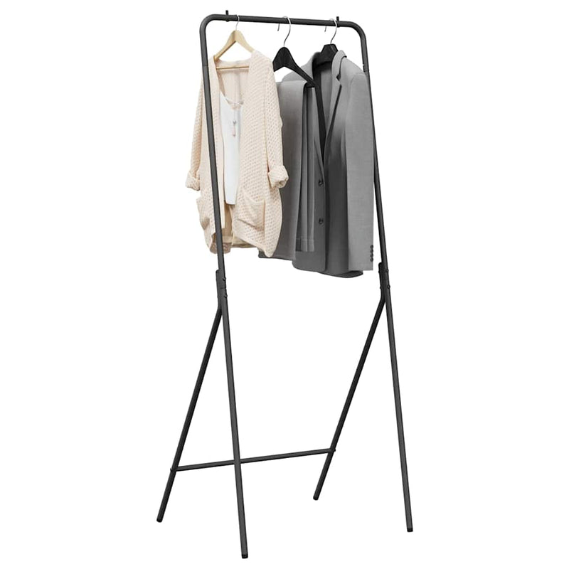 Afbeelding laden in galerijviewer, Vidaxl kledingrek zwart 60 x 53 x 155 cm staal
