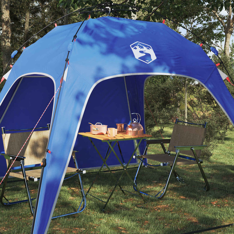 Afbeelding laden in galerijviewer, Vidaxl instant tent 4-person quick-release azure blauw 185t polyester
