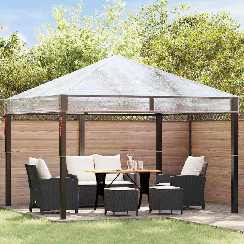 Afbeelding laden in galerijviewer, Vidaxl gazebo dekking vervanging doorzichtig 300 x 300 x 26 cm pvc
