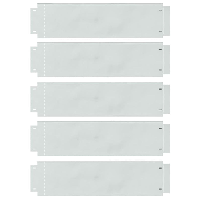 Afbeelding laden in galerijviewer, Vidaxl gazonranden 5 pcs zilver 100 x 25 x 0,07 cm
