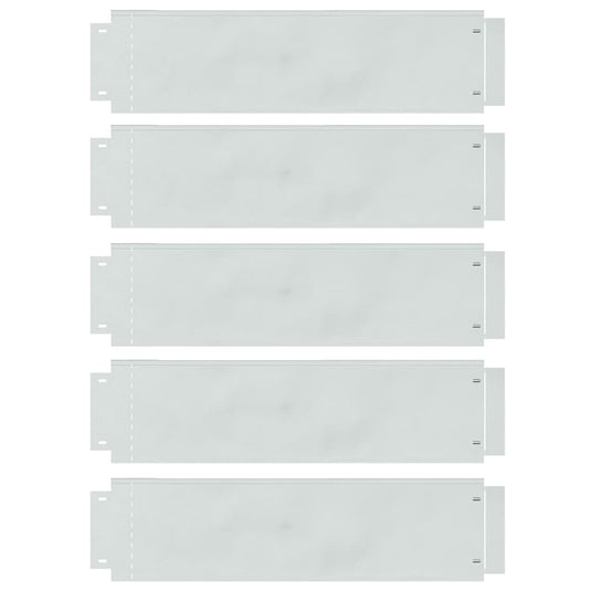 Vidaxl gazonranden 5 pcs zilver 100 x 25 x 0,07 cm