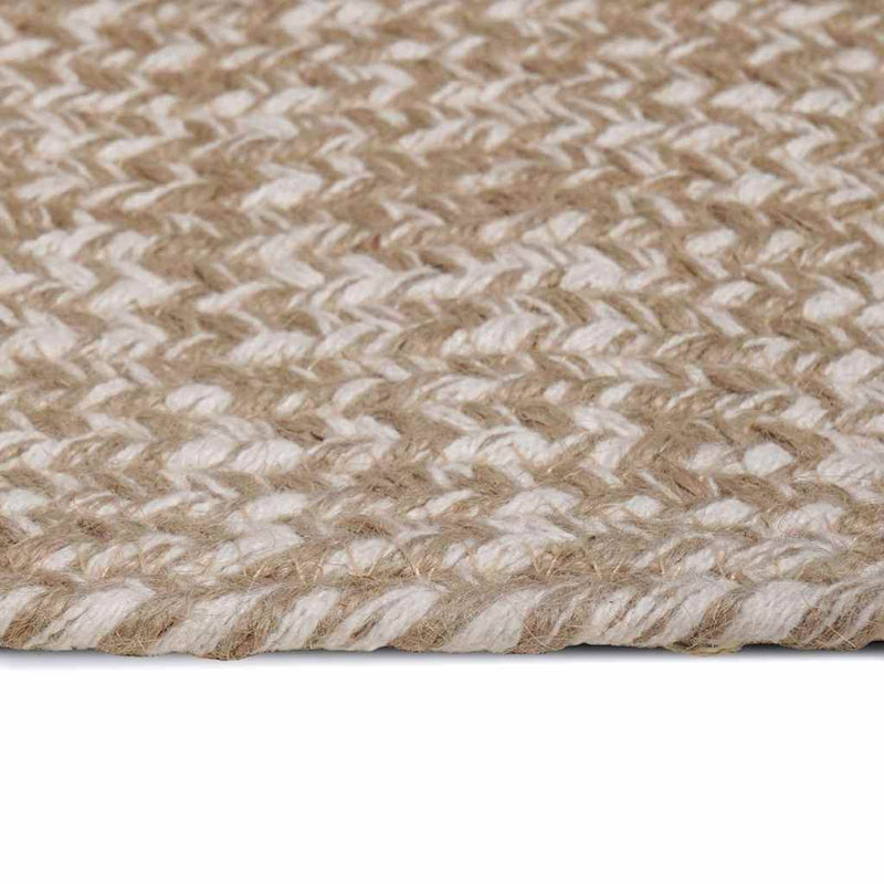 Afbeelding laden in galerijviewer, Vidaxl vloerkleden vierkant natuurlijk en wit 200 x 200 cm jute
