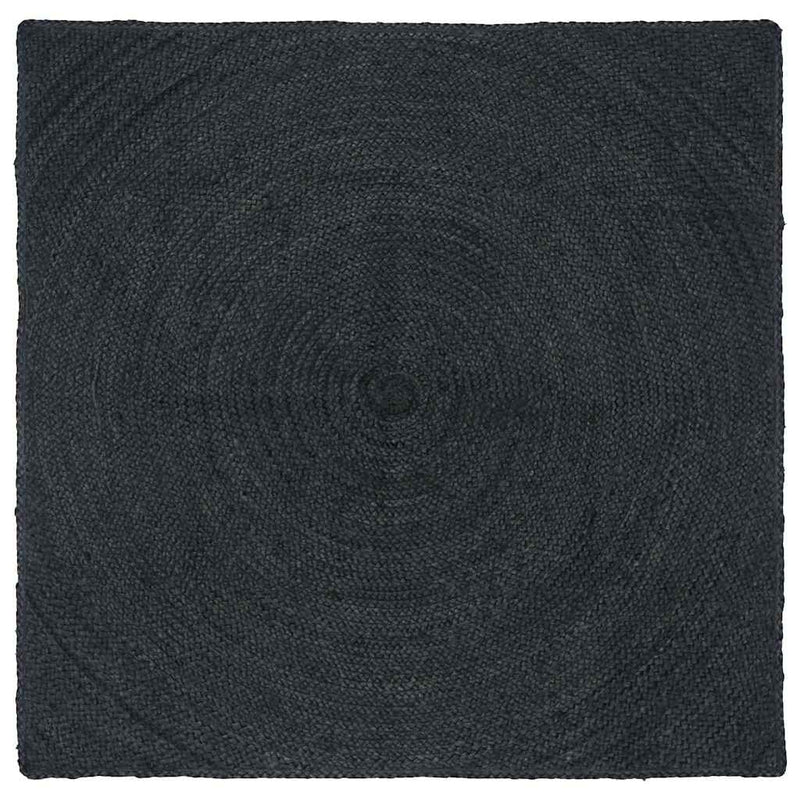 Afbeelding laden in galerijviewer, Vidaxl vloerkleden vierkant donkergrijs 120 x 120 cm jute
