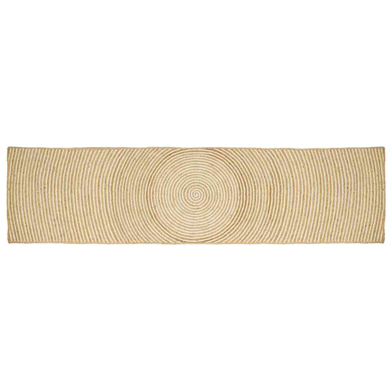 Afbeelding laden in galerijviewer, Vidaxl vloerkleed natuurlijk en wit 60 x 400 cm jute

