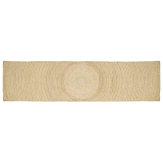 Vidaxl vloerkleed natuurlijk en wit 60 x 400 cm jute