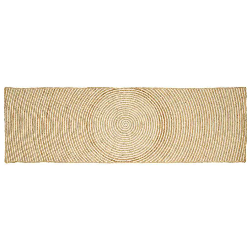 Afbeelding laden in galerijviewer, Vidaxl vloerkleed natuurlijk en wit 80 x 200 cm jute
