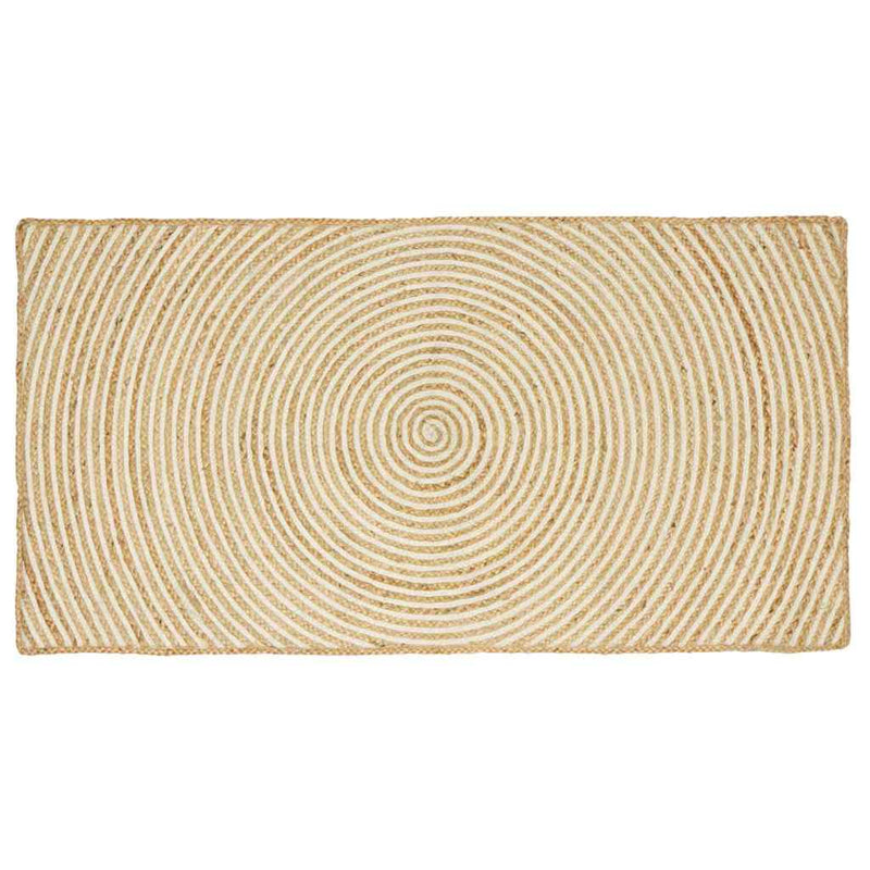 Afbeelding laden in galerijviewer, Vidaxl vloerkleed natuurlijk en wit 100 x 200 cm jute
