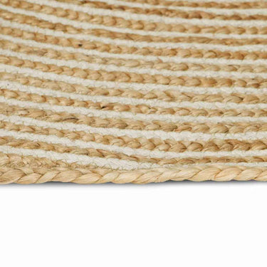 Vidaxl vloerkleed natuurlijk en wit 160 x 160 cm jute