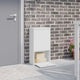 Vidaxl pakket inwerp box met opslag met slot wit 44 x 22 x 82 cm staal