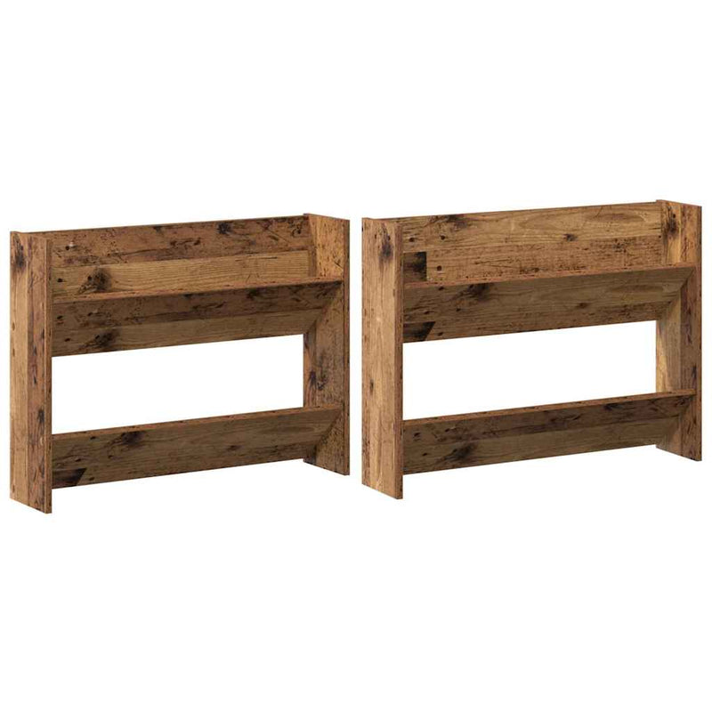 Afbeelding laden in galerijviewer, Vidaxl schoenenkast 2 pcs oud hout 80 x 18 x 60 cm bewerkt hout
