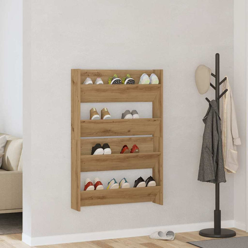 Afbeelding laden in galerijviewer, Vidaxl schoenenkast 2 pcs artisan eiken 85 x 18 x 90 cm bewerkt hout
