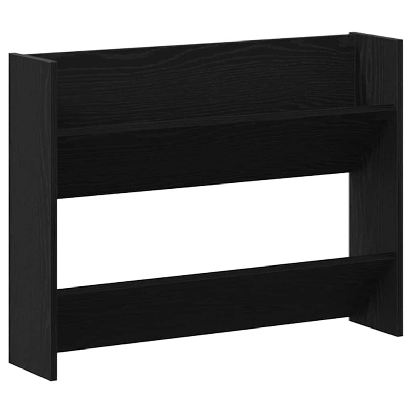 Afbeelding laden in galerijviewer, Vidaxl schoenenkast met plank zwart eiken 85 x 18 x 90 cm bewerkt hout
