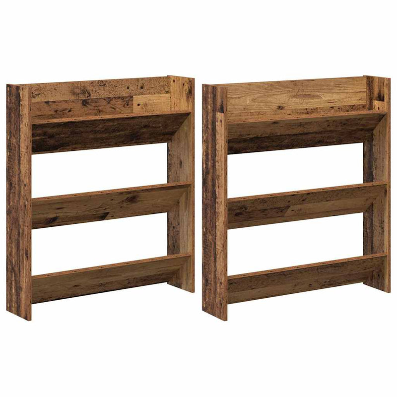 Afbeelding laden in galerijviewer, Vidaxl schoenenkast 2 pcs oud hout 85 x 18 x 90 cm bewerkt hout

