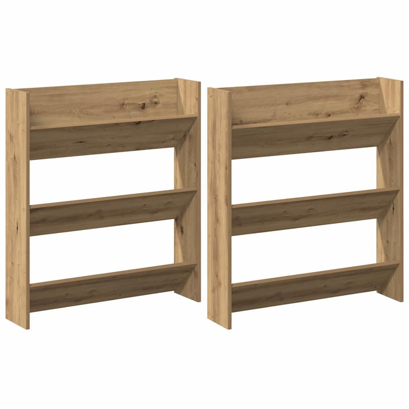 Afbeelding laden in galerijviewer, Vidaxl schoenenkast 2 pcs artisan eiken 85 x 18 x 90 cm bewerkt hout
