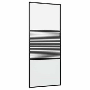 Vidaxl glazen deur 90 x 2 x 205 cm aluminium zwart