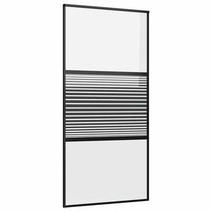 Vidaxl glazen deur 102,5 x 2 x 205 cm aluminium zwart