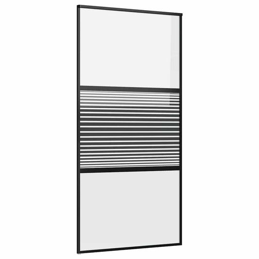 Vidaxl glazen deur 102,5 x 2 x 205 cm aluminium zwart
