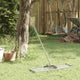 Vidaxl tuinhark zilver 75 x 25 x 200 cm roestvrij staal