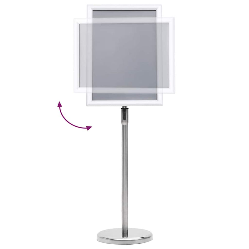 Afbeelding laden in galerijviewer, Vidaxl posterstandaards 2 st 45 x 32,7 x 108 cm aluminium zilver
