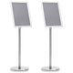 Vidaxl posterstandaards 2 pcs zilver 32.7 x 24 x 108 cm aluminium