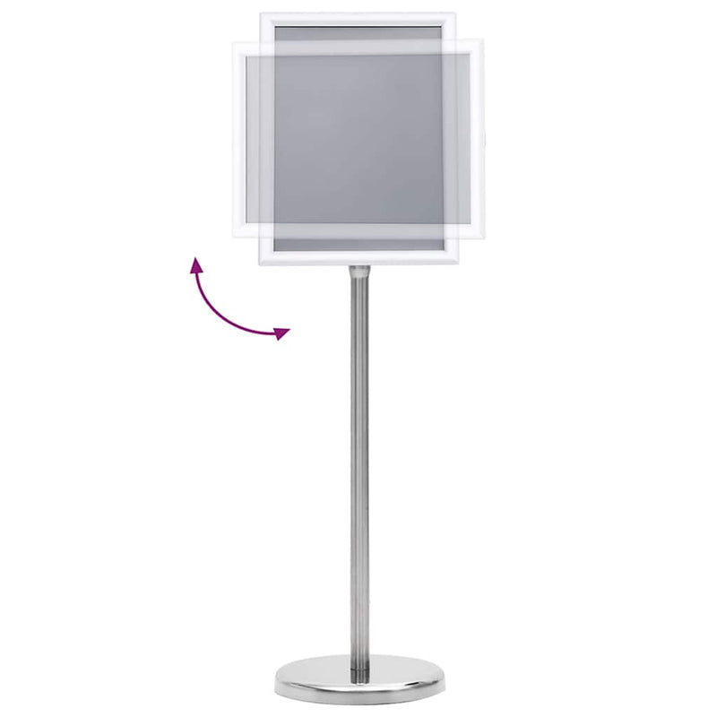 Afbeelding laden in galerijviewer, Vidaxl posterstandaards 2 pcs zilver 32.7 x 24 x 108 cm aluminium
